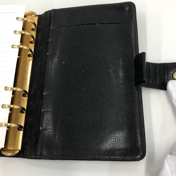 Chanel Matrasse Quilted Black MM Agenda planner notebook cover black - Picture 8 of 9